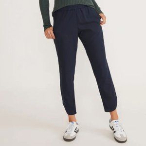 Marine Layer Women Pants Medium Tencel Allison Navy Blue Pull on Elastic Waist